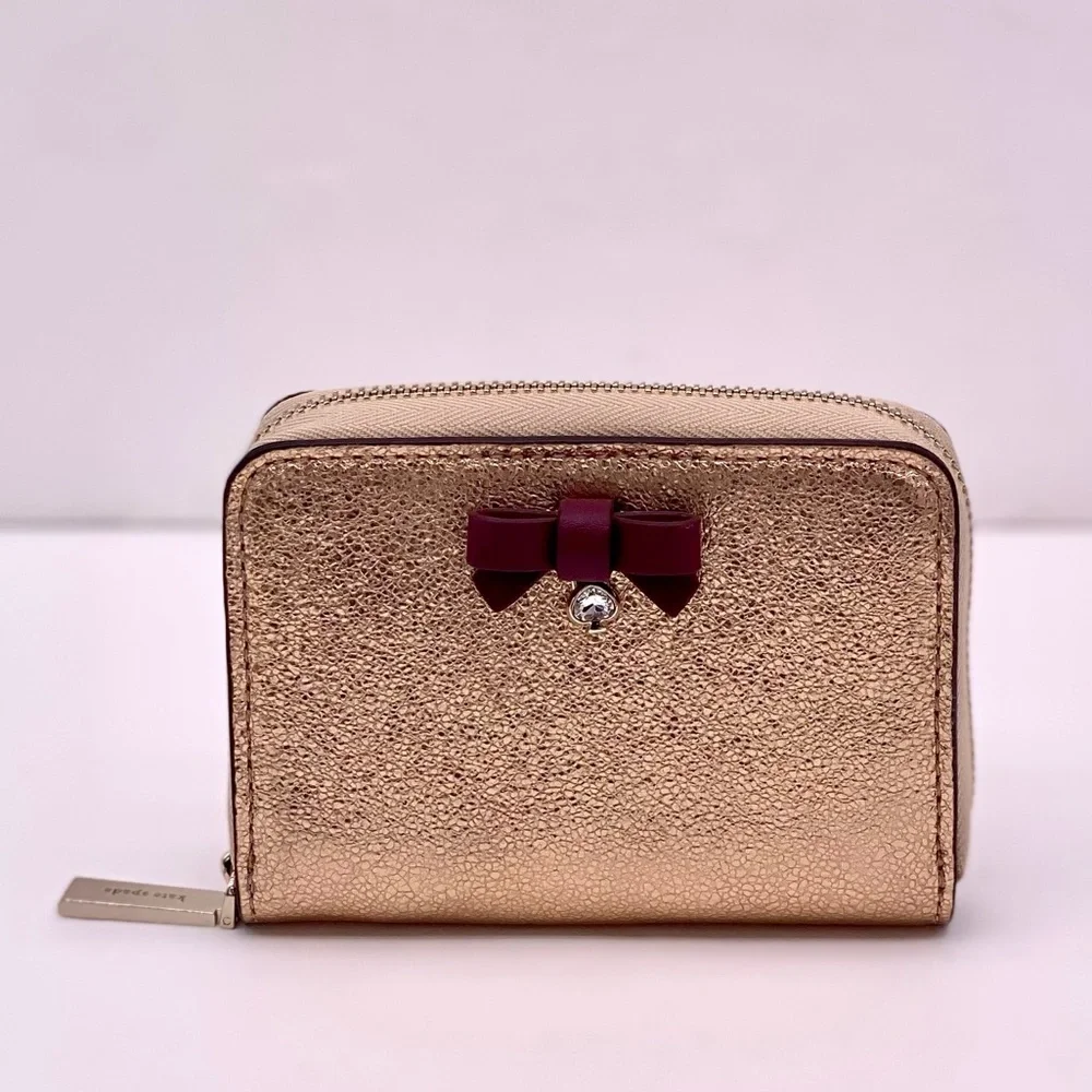 Kate Spade Small Zip Around Card Case Wallet Other Wrapping Party Clittering
